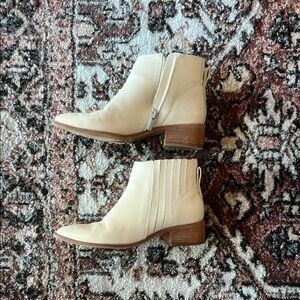 Vince Camuto Cream Ankle Booties